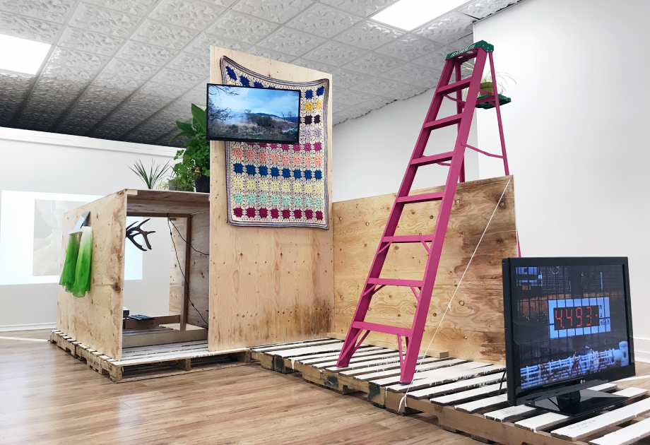 view of installtion including works of NADi